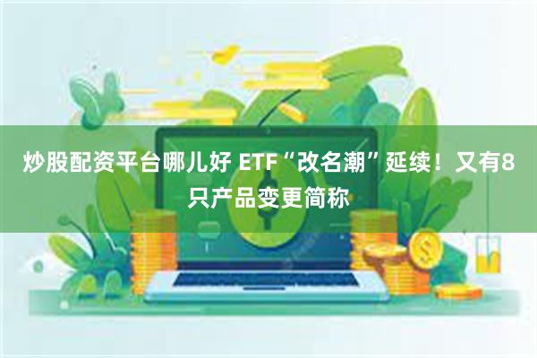炒股配资平台哪儿好 ETF“改名潮”延续！又有8只产品变更简称