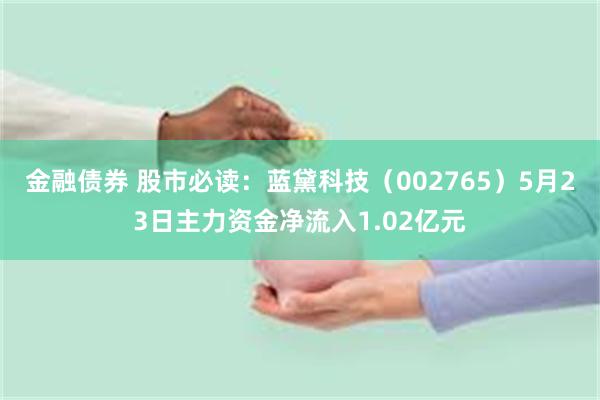 金融债券 股市必读：蓝黛科技（002765）5月23日主力资金净流入1.02亿元