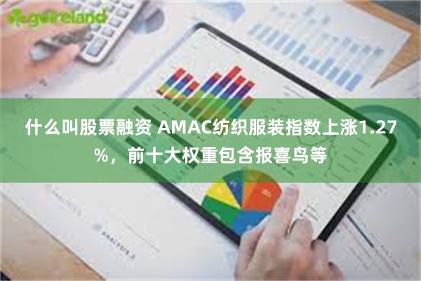 什么叫股票融资 AMAC纺织服装指数上涨1.27%，前十大权重包含报喜鸟等